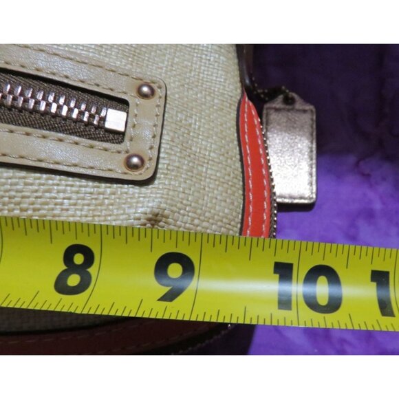 SOLD Coach Limited Edition Bonnie Cashin Woven Straw Kisslock Demi chain bag - Picture 9 of 11